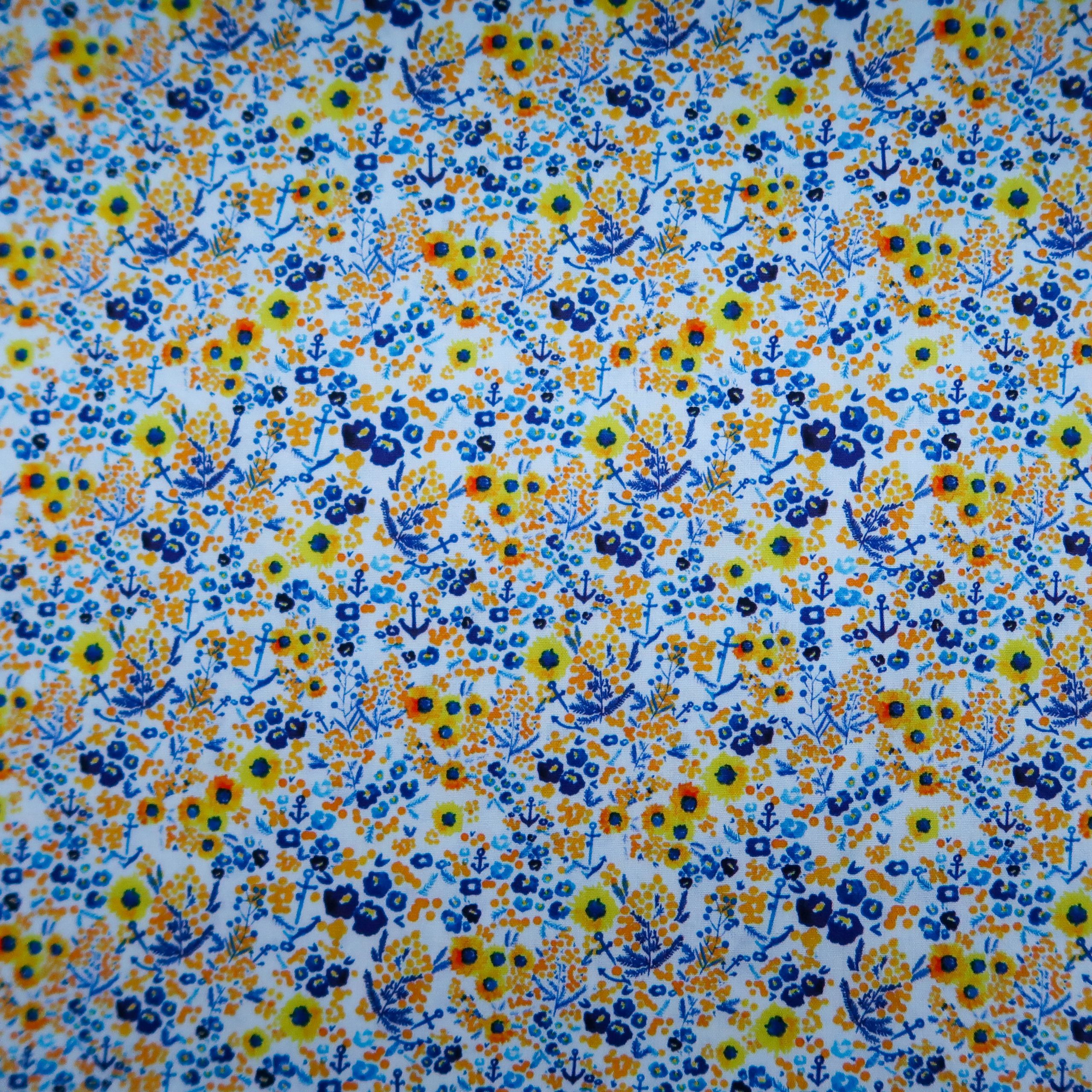Satin de coton – Mimosa Marin